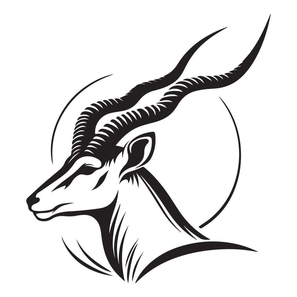 Deer Silhouette style white background vector