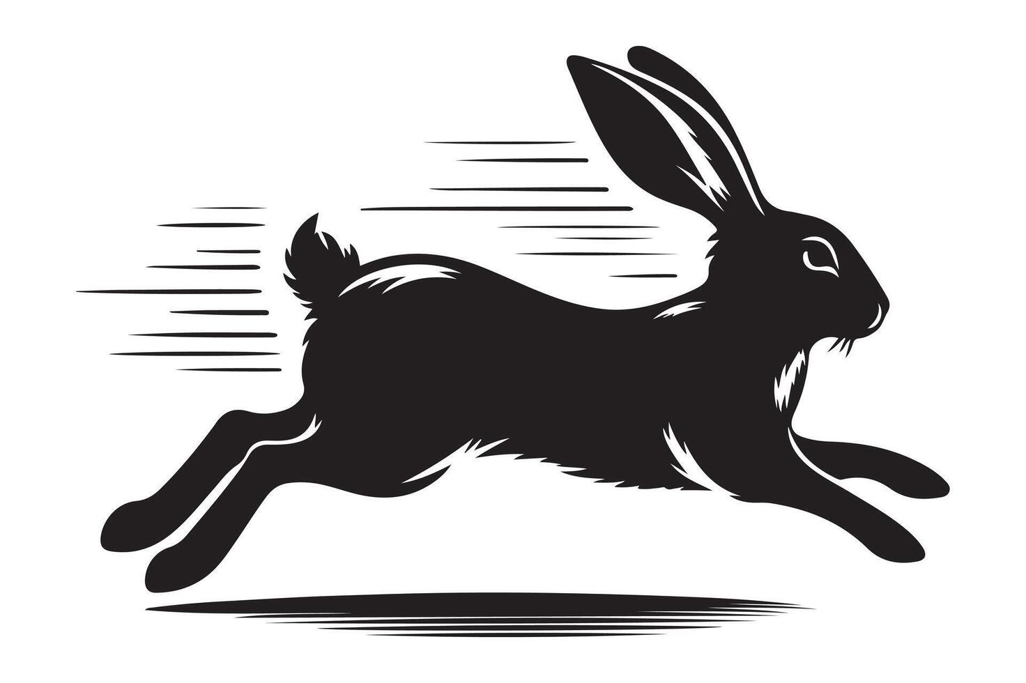 A silhouette of a Rabbit in style. vector