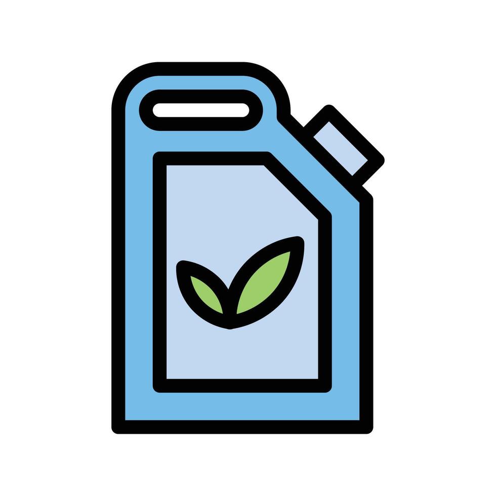 Biofuel Icon Sustainable Design in Flat Line Color Style vector