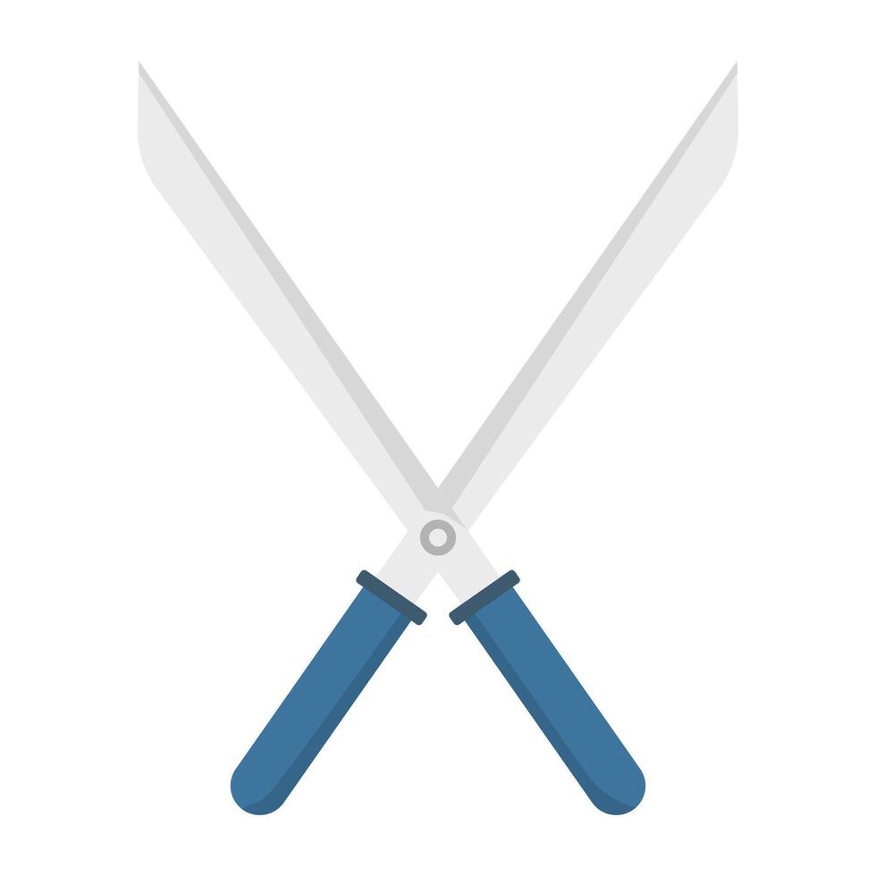 Scissors Icon Concept, scissors with color handles. Tool for cutting paper, cardboard. Stationery with a sharp knife. illustration isolated on background. vector