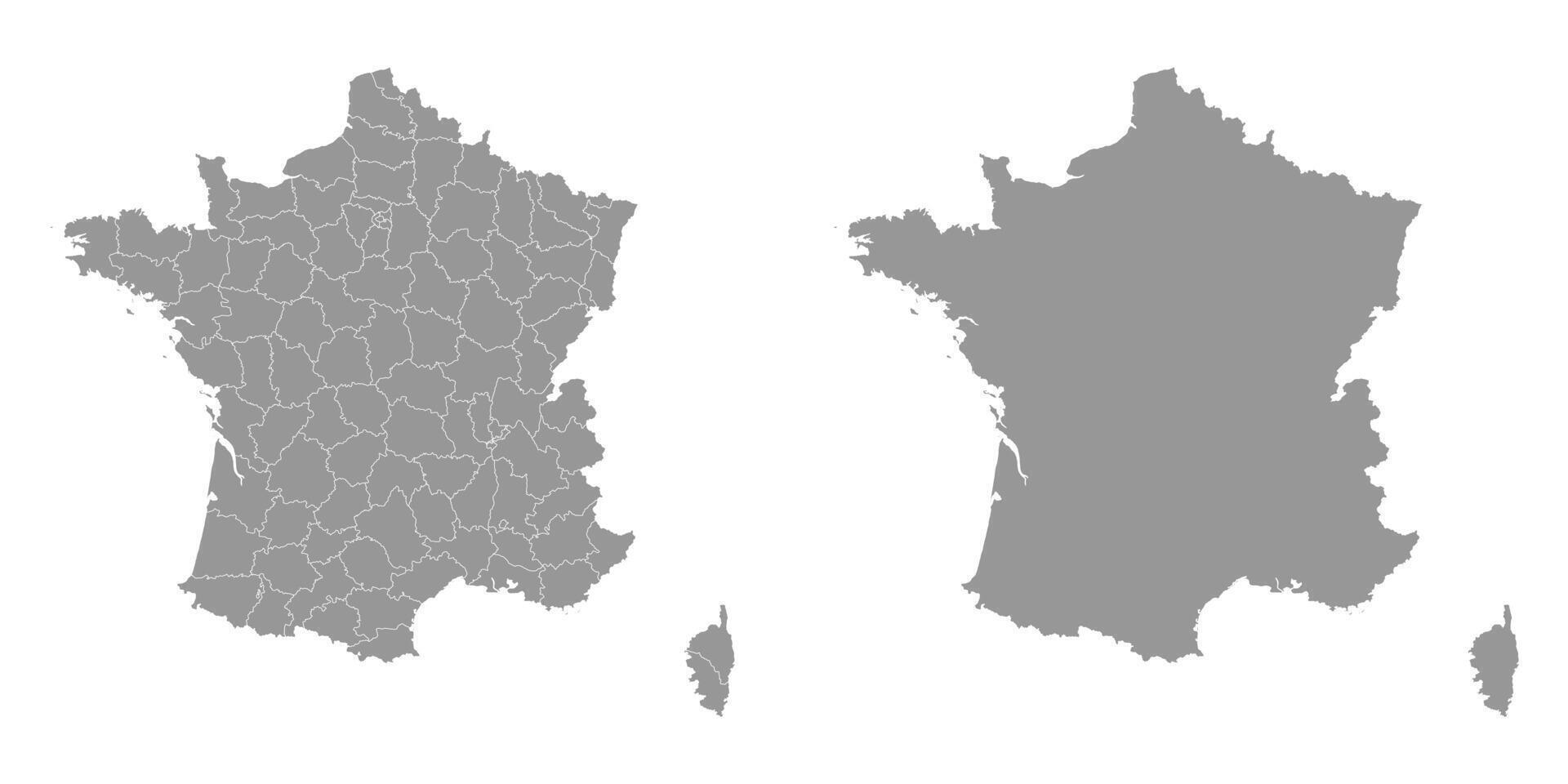 France map with departments. illustration. vector