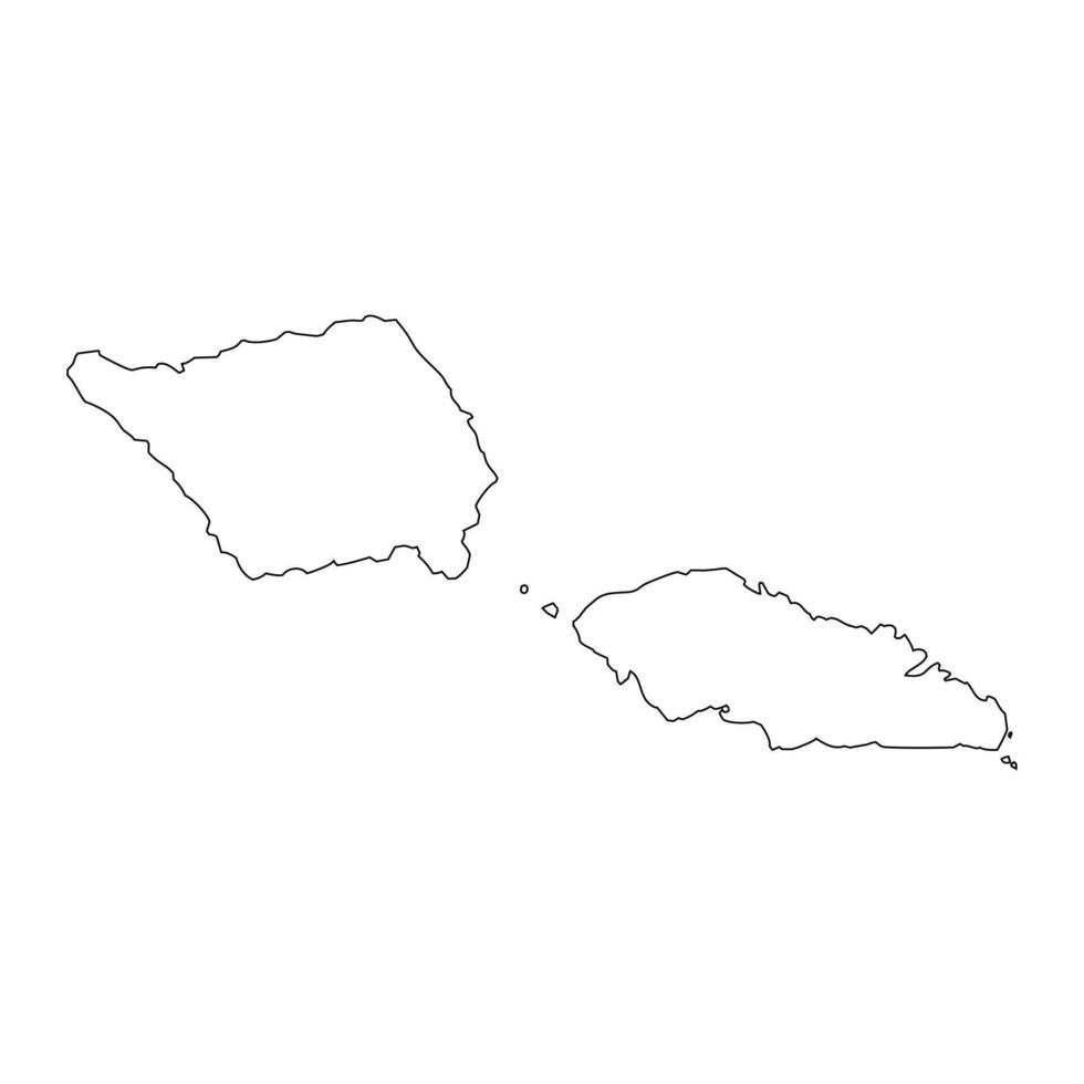 Samoa islands map. illustration. vector