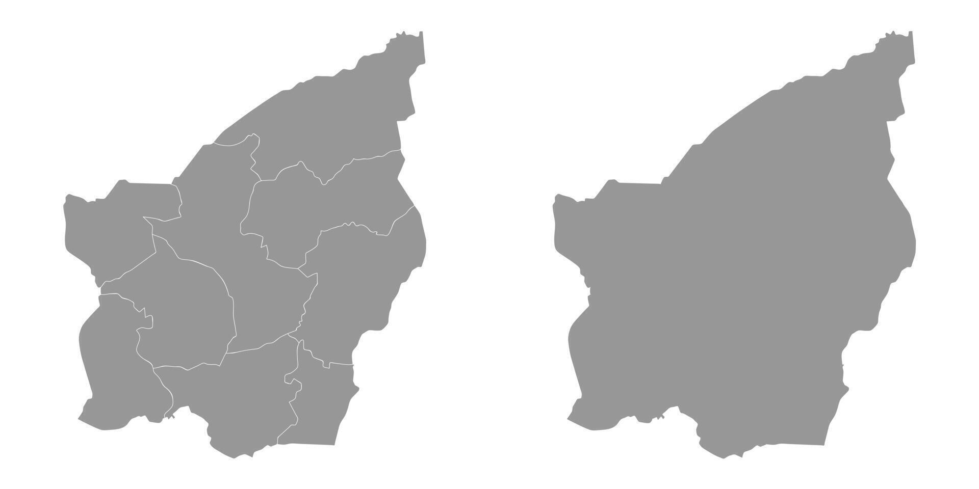San Marino map with administrative divisions. illustration. vector