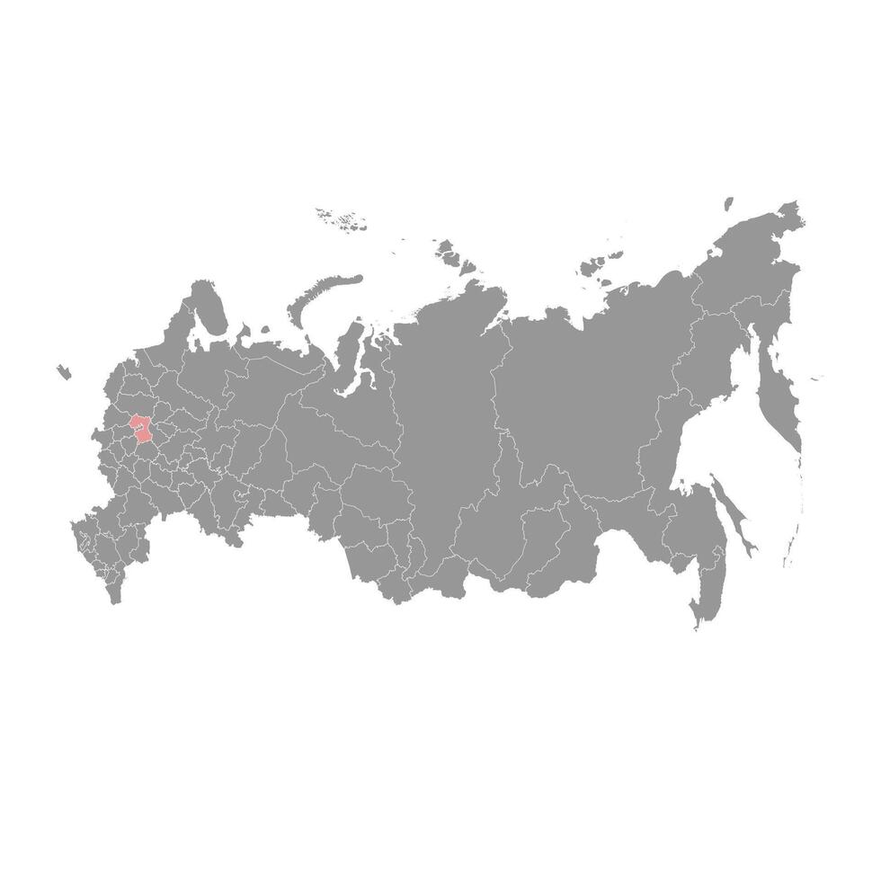 Moscow Oblast map, administrative division of Russia. illustration. vector
