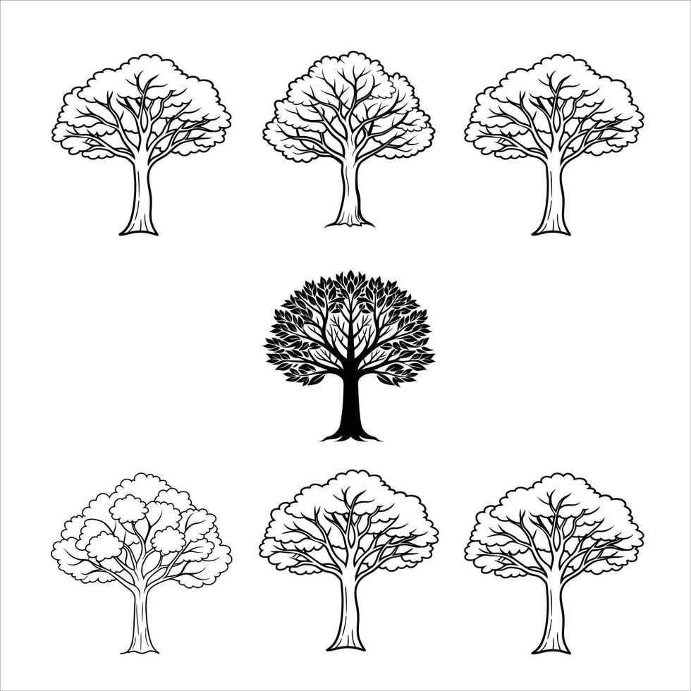 Realistic tree illustration vector