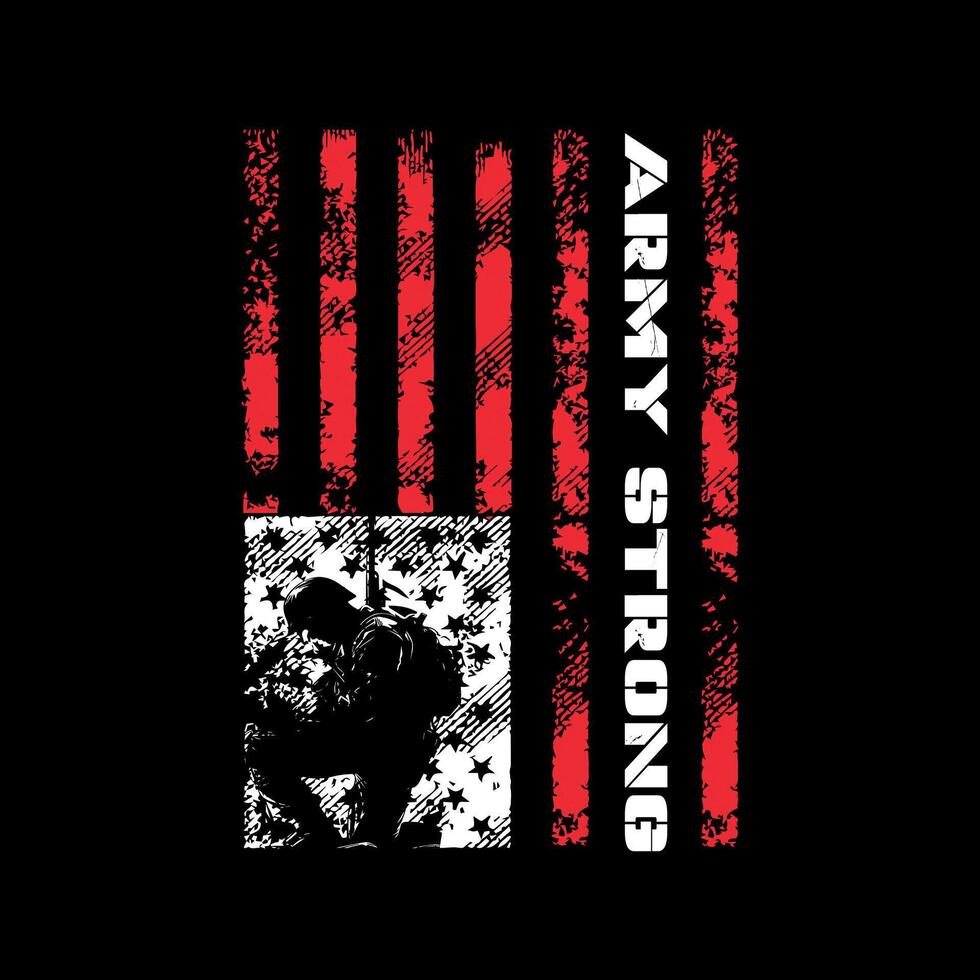 army strong creative design vector