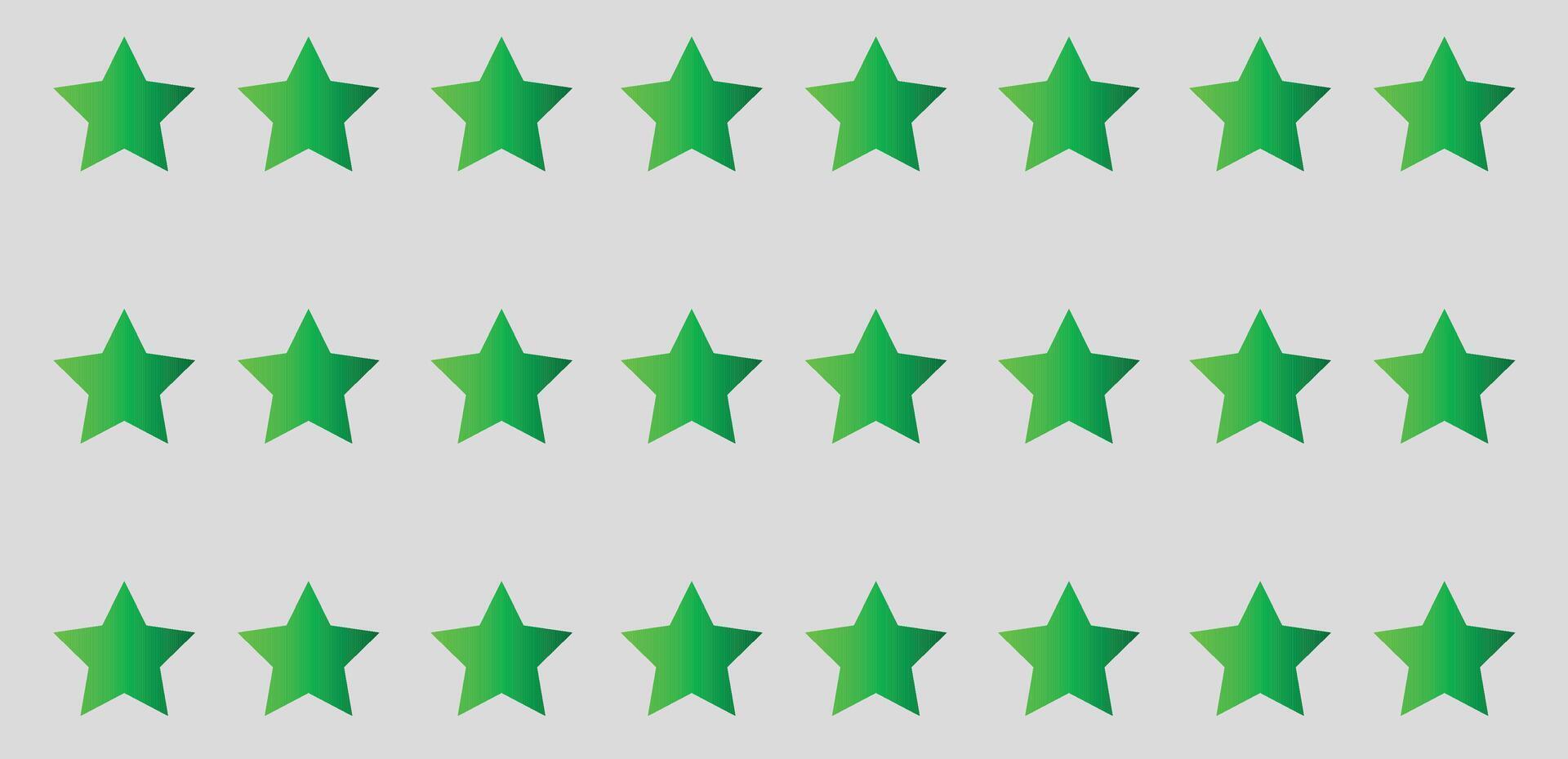 Green Gradient Stars Pattern Background vector