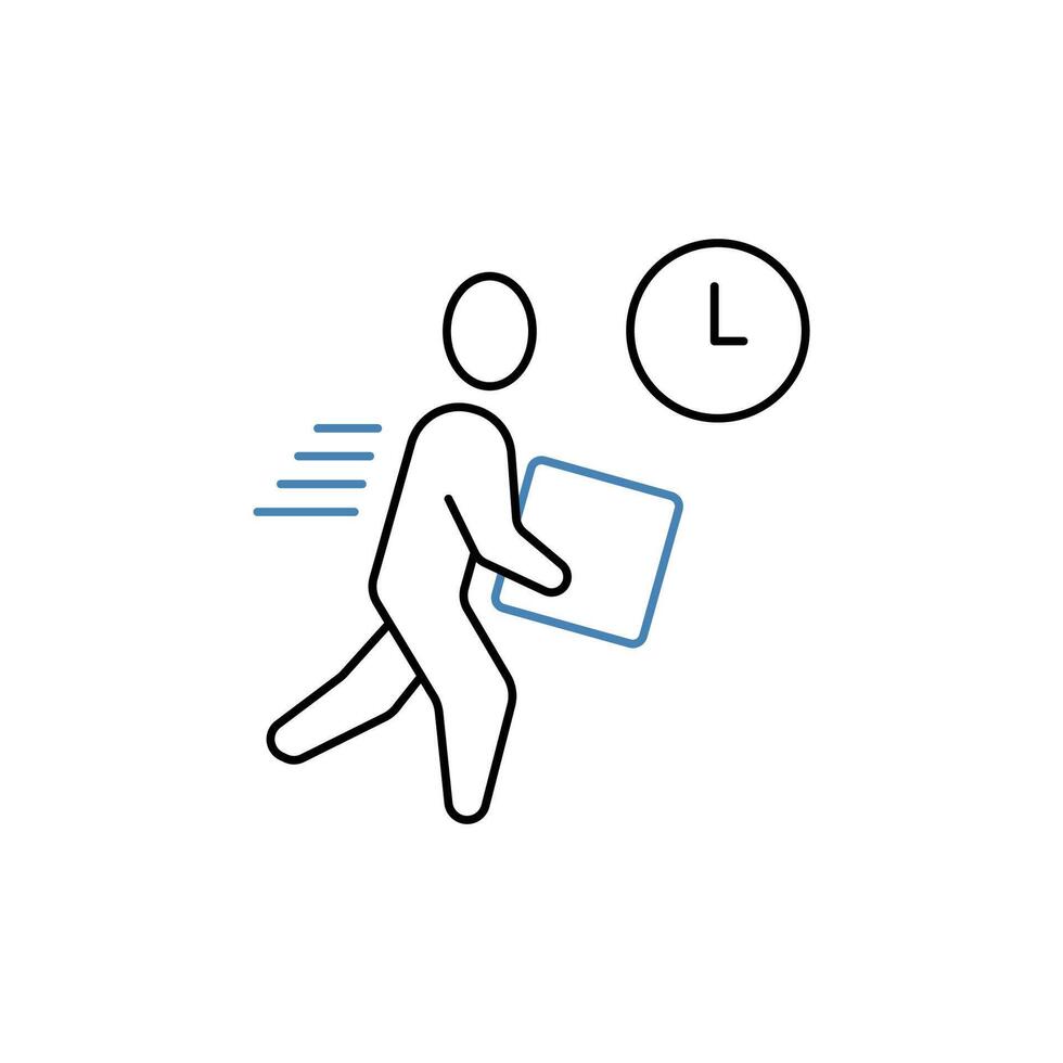 fast delivery concept line icon. Simple element illustration. fast delivery concept outline symbol design. vector