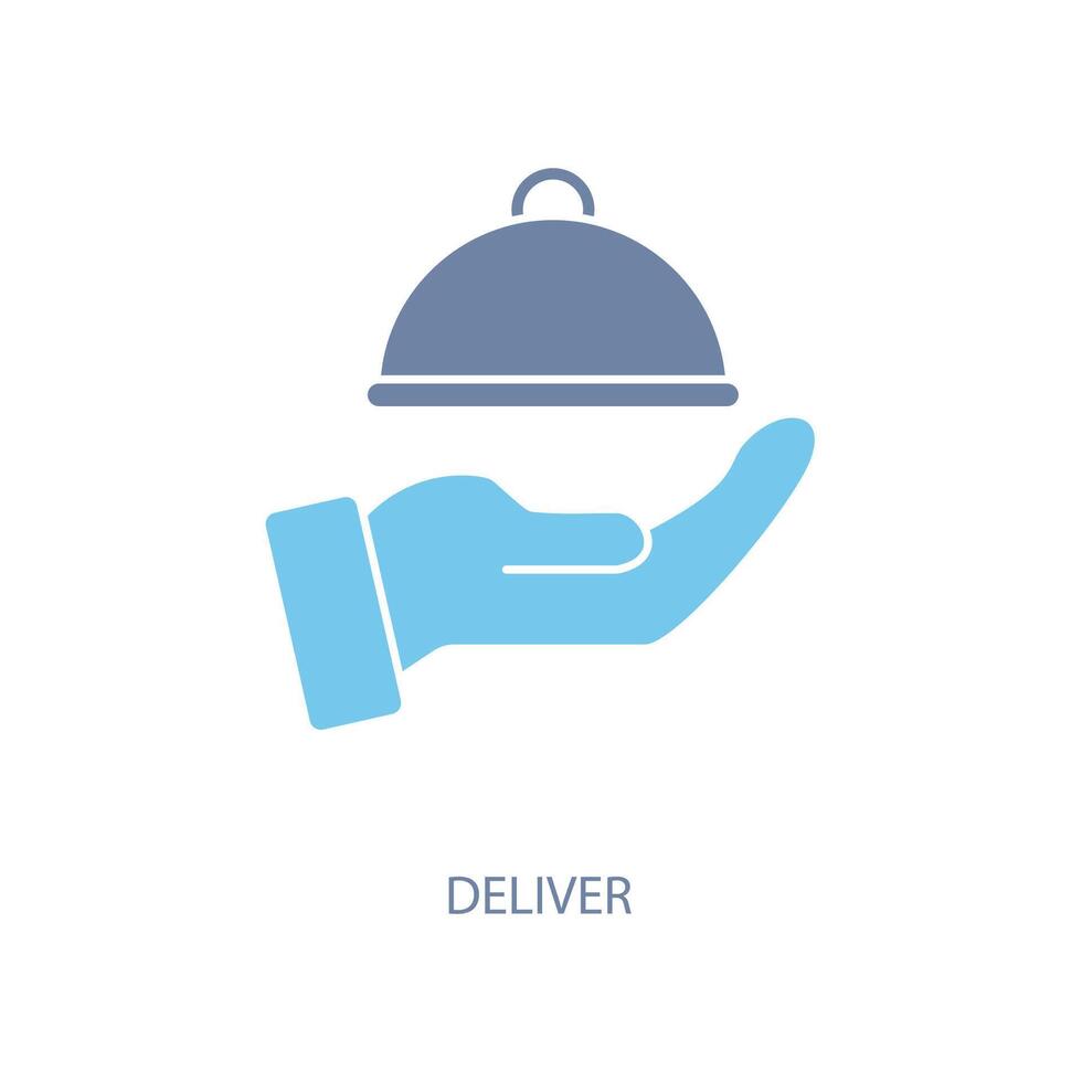deliver concept line icon. Simple element illustration. deliver concept outline symbol design. vector