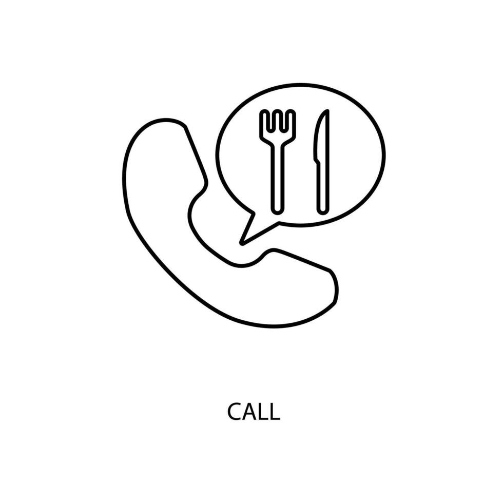 call concept line icon. Simple element illustration. call concept outline symbol design. vector