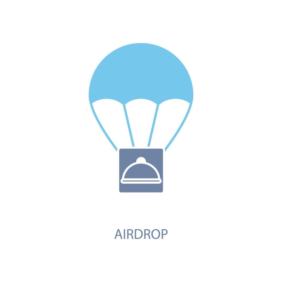 airdrop concept line icon. Simple element illustration. airdrop concept outline symbol design. vector