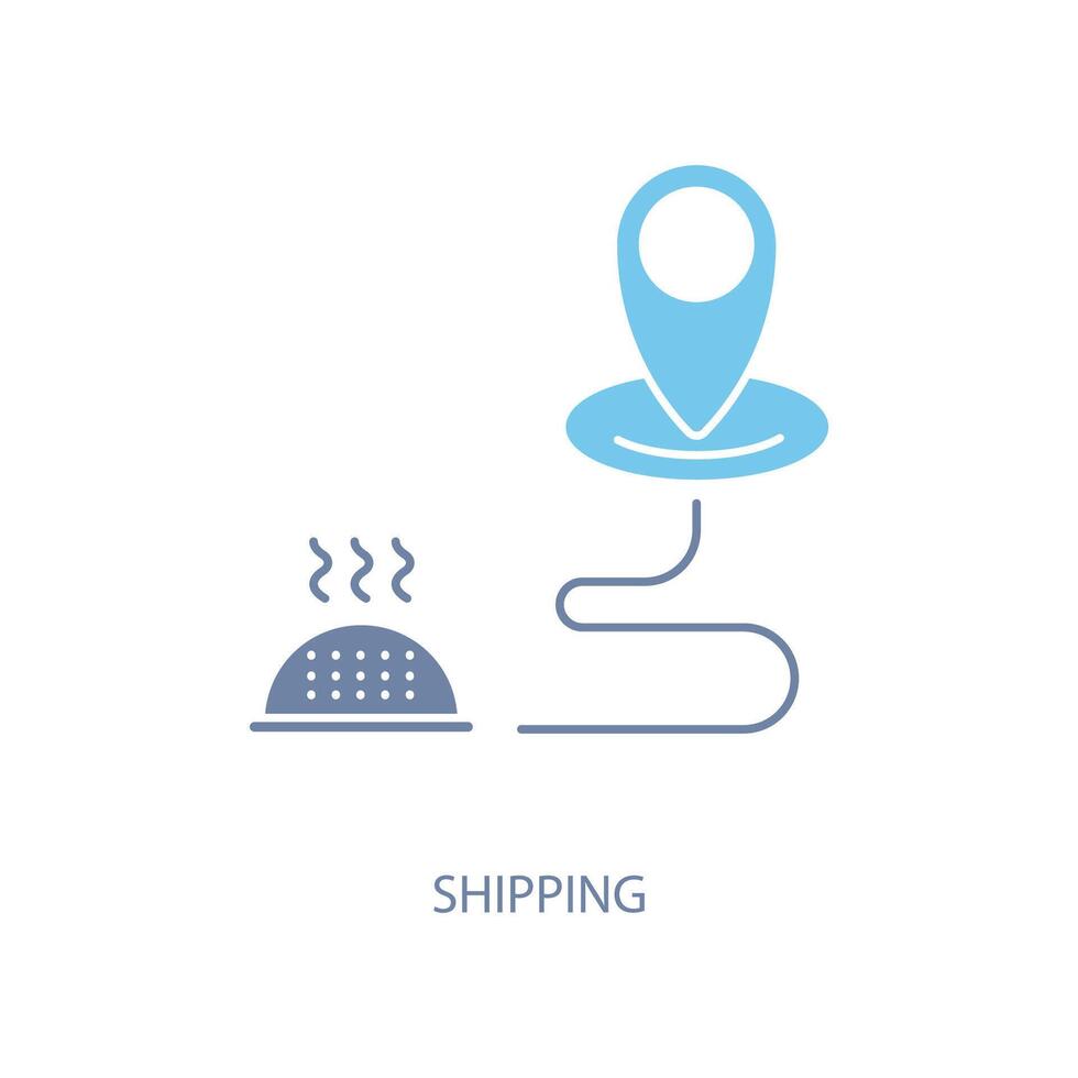 shipping concept line icon. Simple element illustration. shipping concept outline symbol design. vector