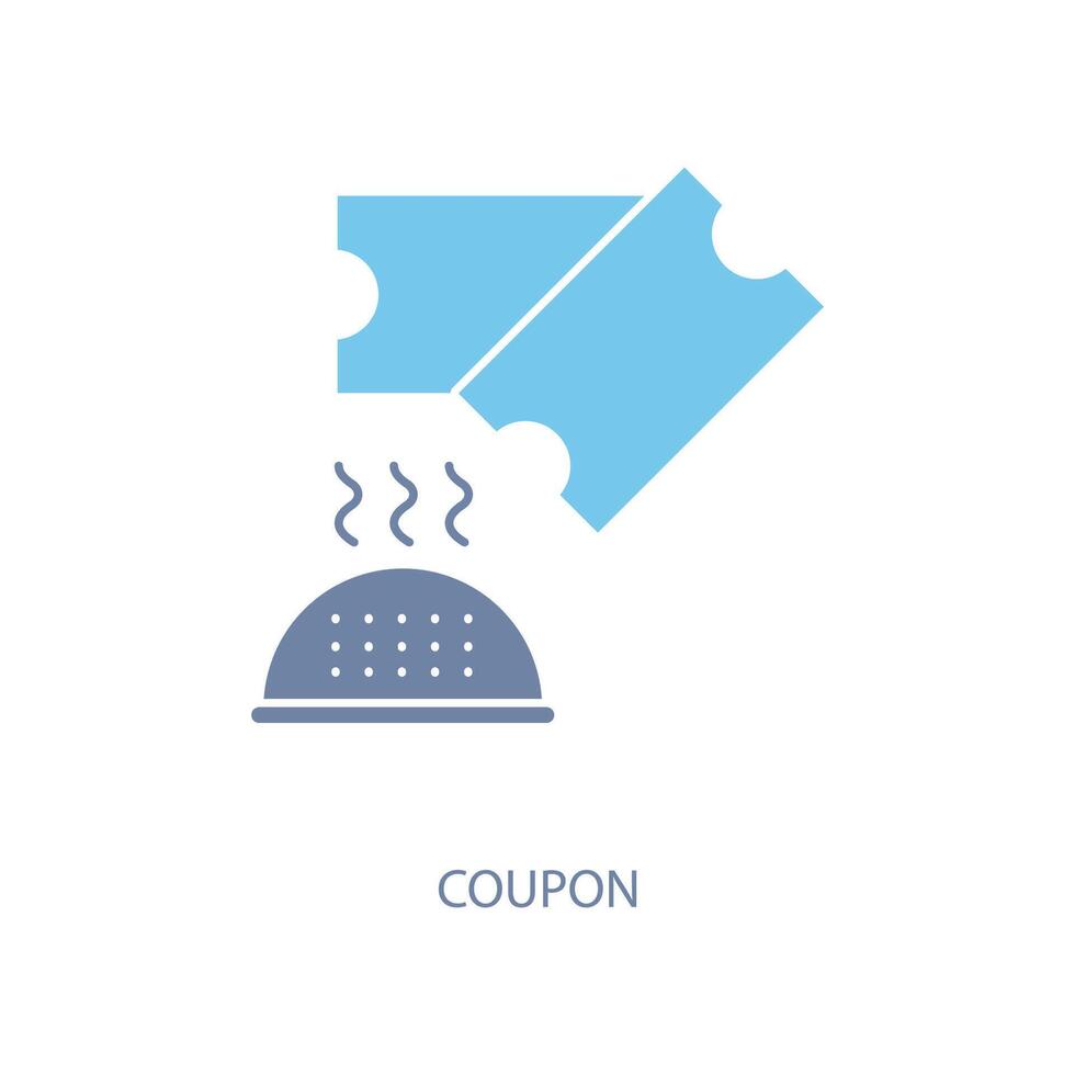 coupon concept line icon. Simple element illustration. coupon concept outline symbol design. vector