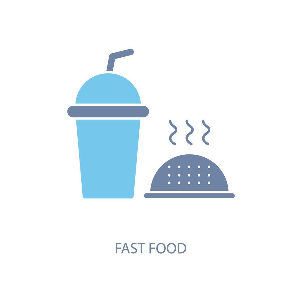 fast food concept line icon. Simple element illustration. fast food concept outline symbol design. vector