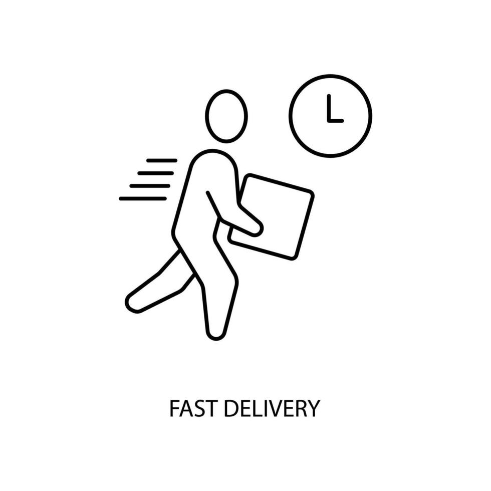 fast delivery concept line icon. Simple element illustration. fast delivery concept outline symbol design. vector