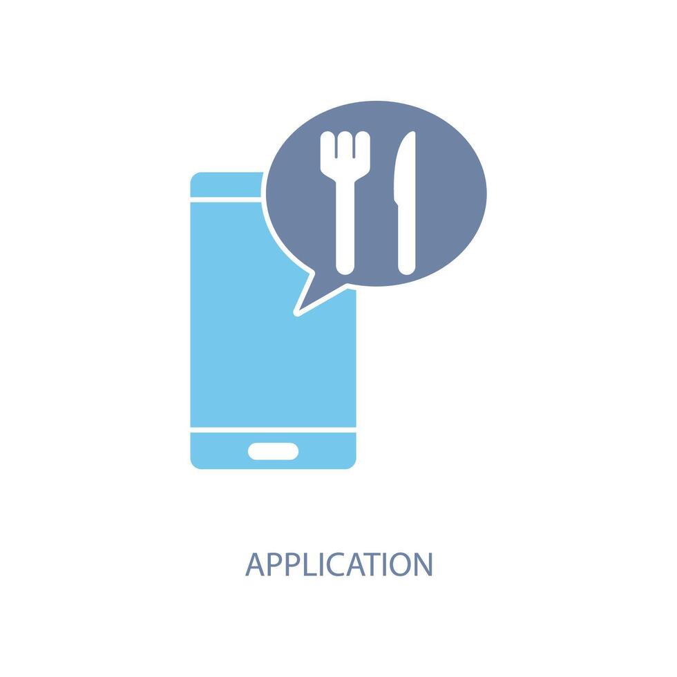 application concept line icon. Simple element illustration. application concept outline symbol design. vector