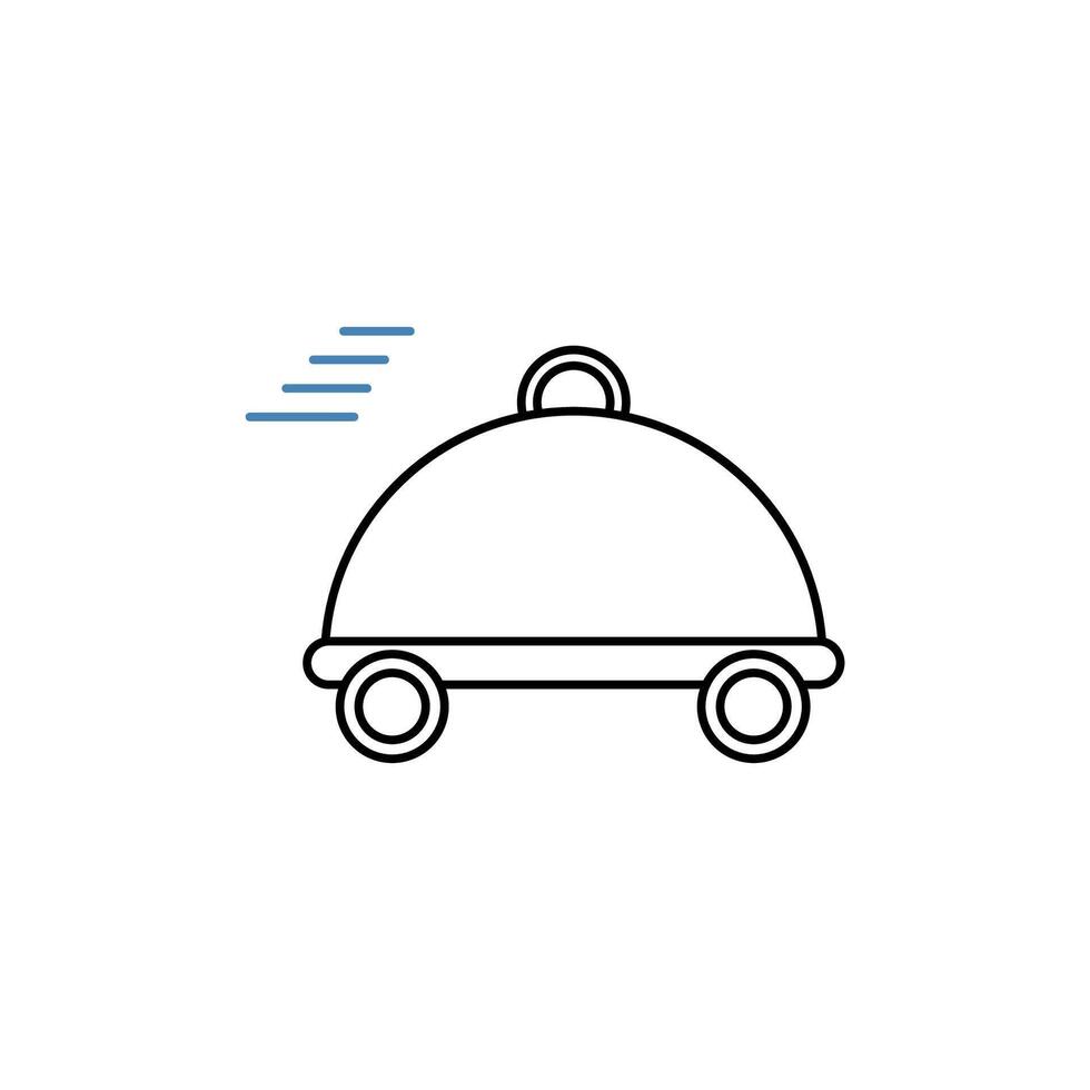 food delivery concept line icon. Simple element illustration. food delivery concept outline symbol design. vector