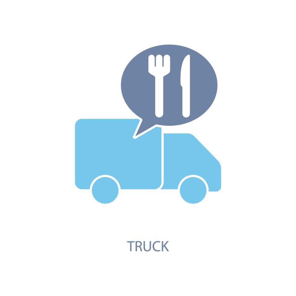 truck concept line icon. Simple element illustration. truck concept outline symbol design. vector