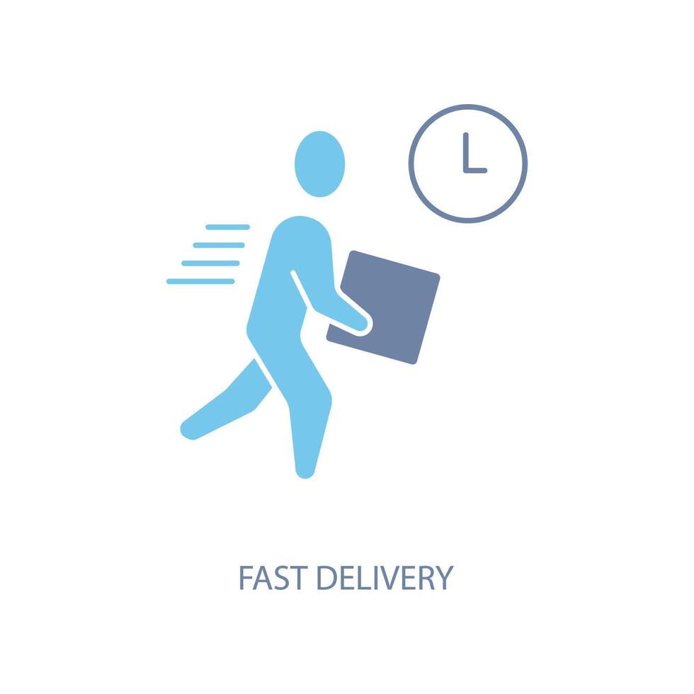 fast delivery concept line icon. Simple element illustration. fast delivery concept outline symbol design. vector