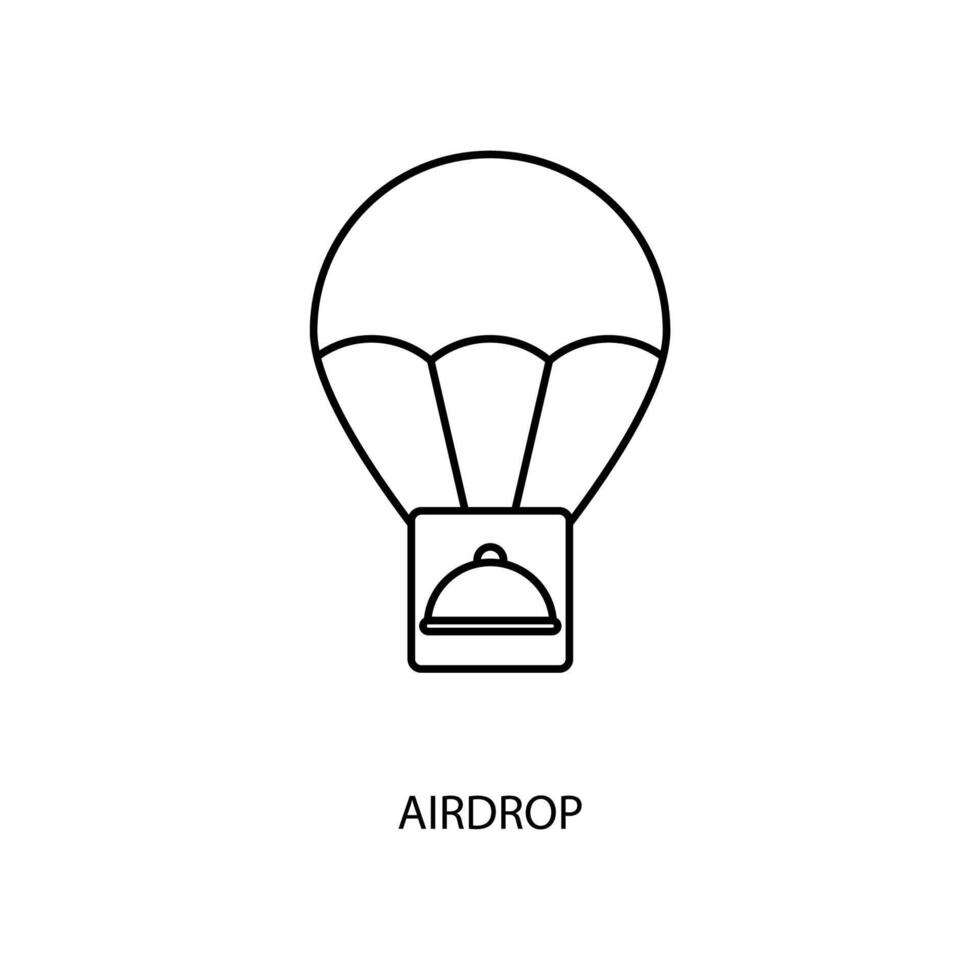 airdrop concept line icon. Simple element illustration. airdrop concept outline symbol design. vector