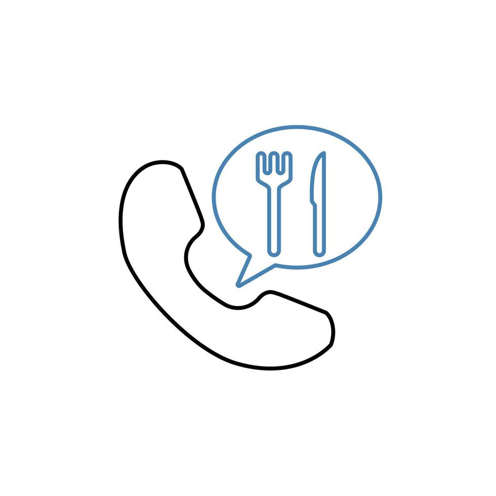 call concept line icon. Simple element illustration. call concept outline symbol design. vector