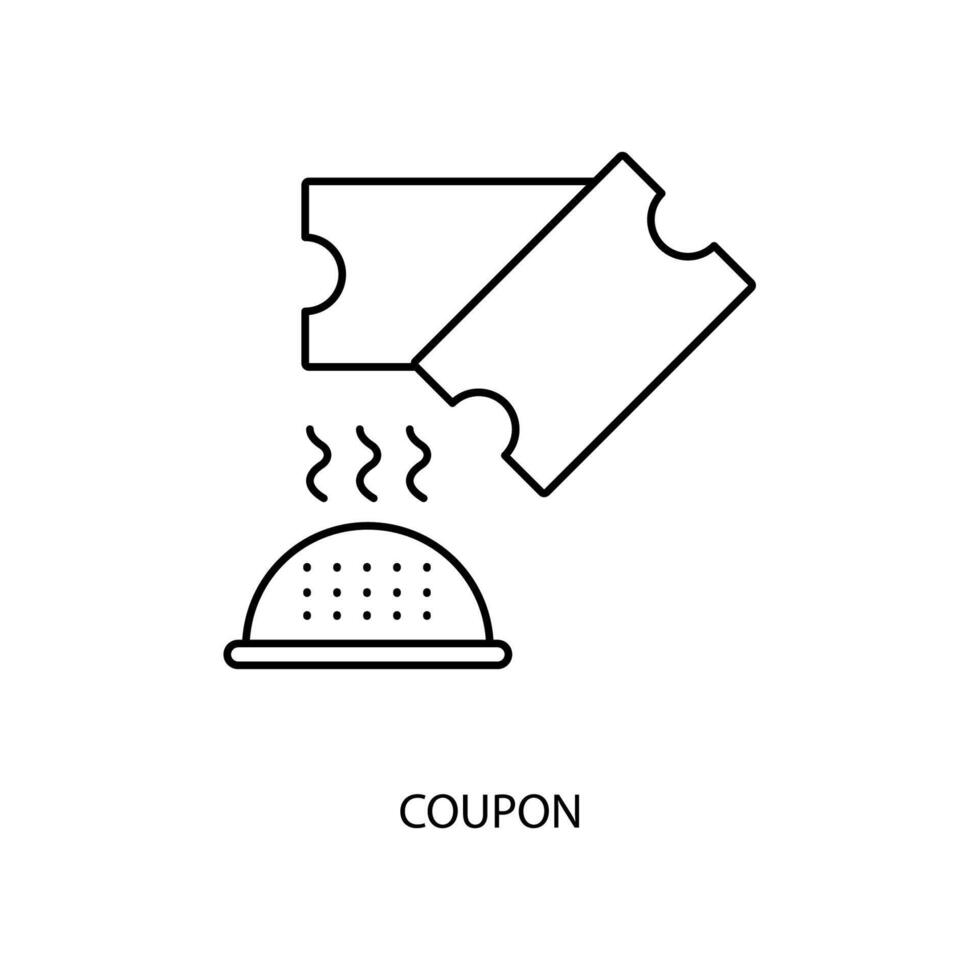 coupon concept line icon. Simple element illustration. coupon concept outline symbol design. vector