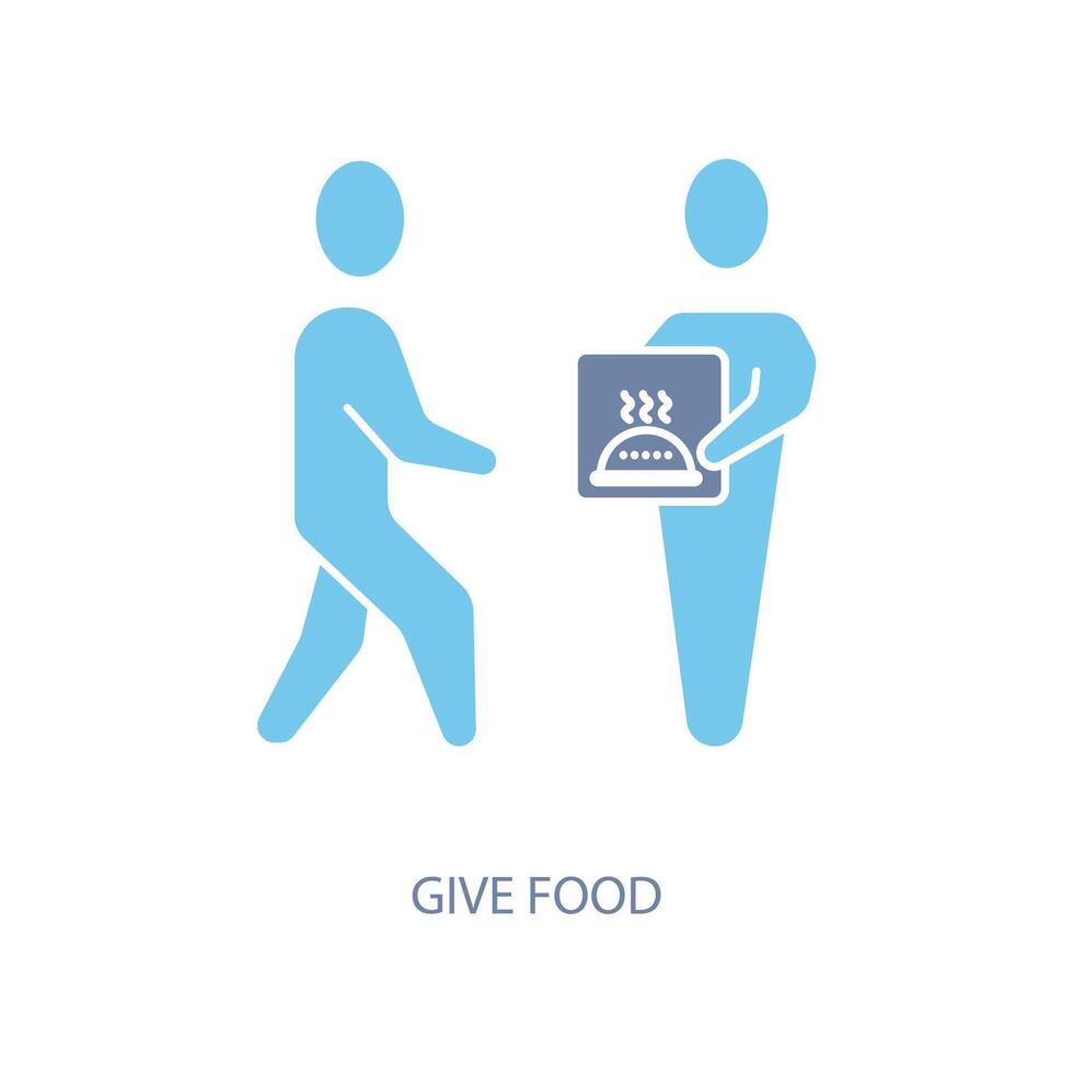 give food concept line icon. Simple element illustration. give food concept outline symbol design. vector
