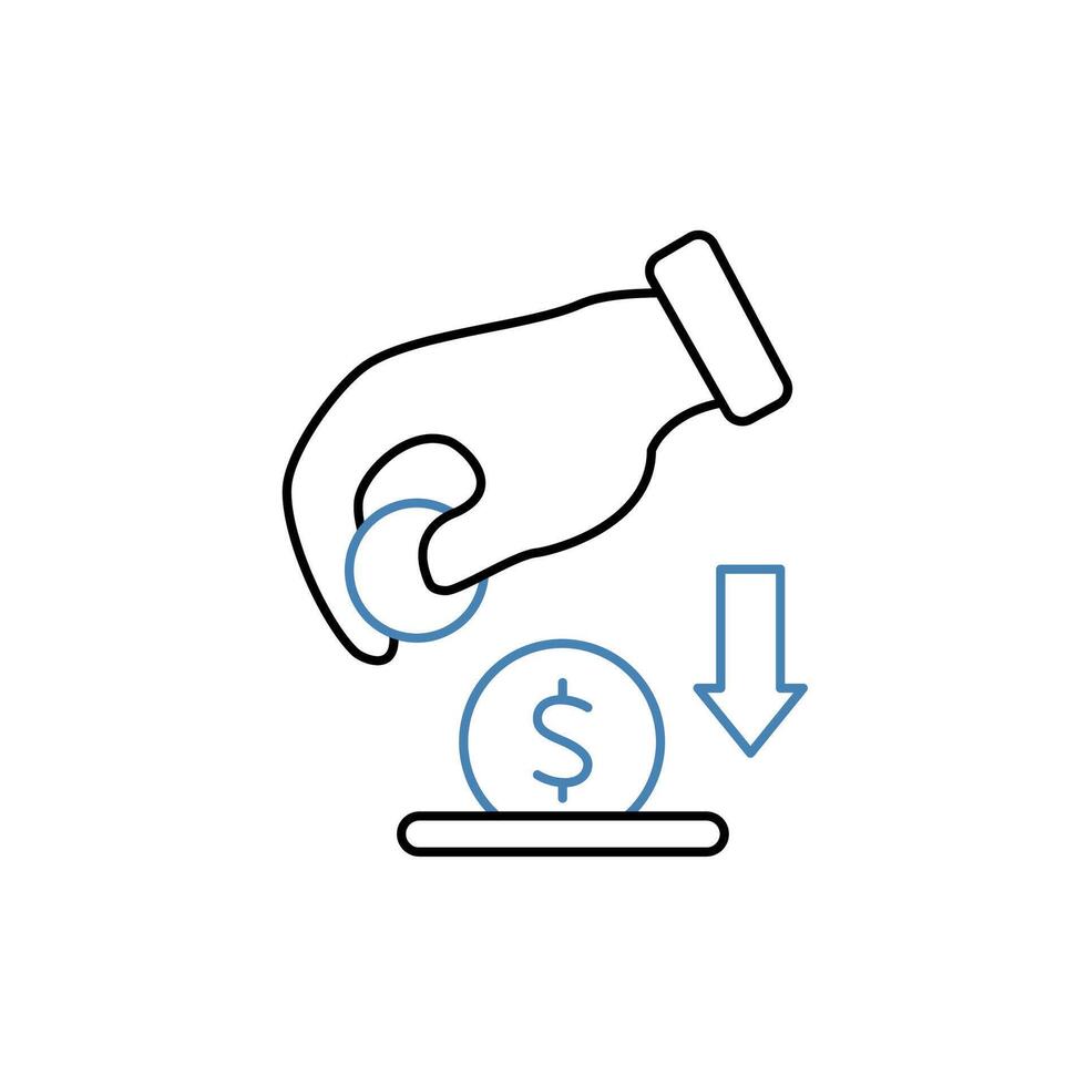 invest concept line icon. Simple element illustration. invest concept outline symbol design. vector
