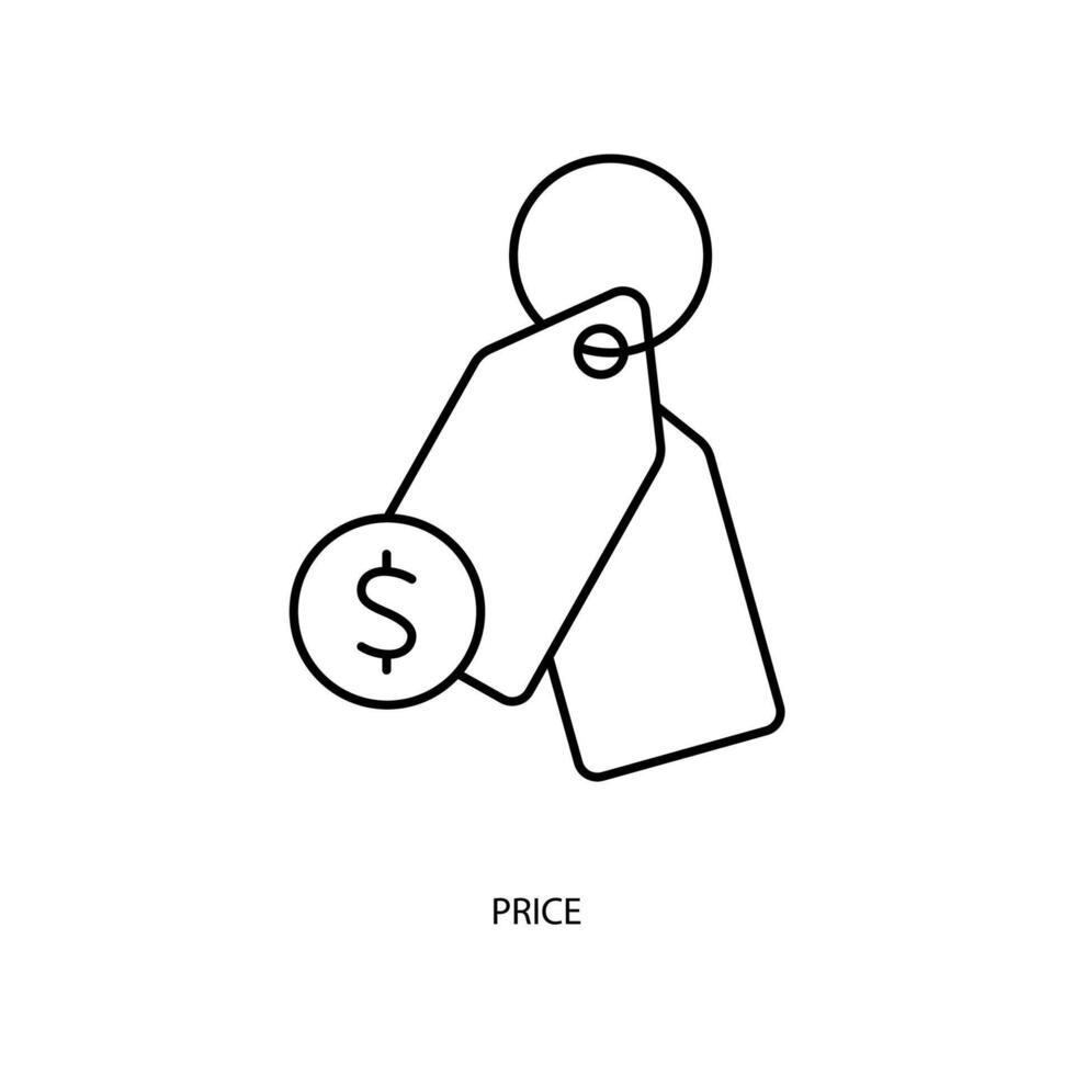 price concept line icon. Simple element illustration. price concept outline symbol design. vector