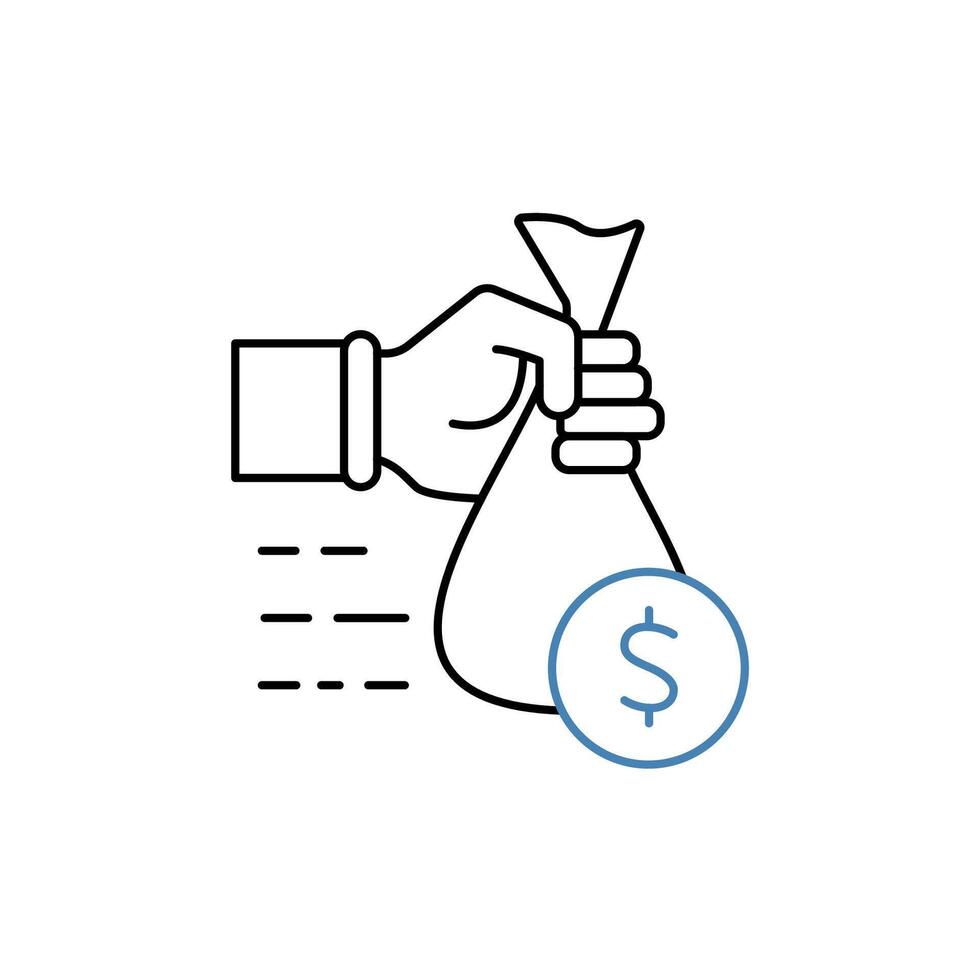 financing concept line icon. Simple element illustration. financing concept outline symbol design. vector