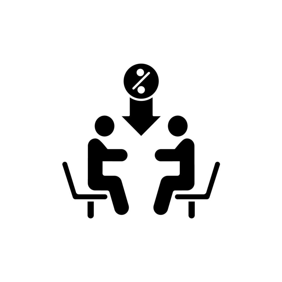 bargain concept line icon. Simple element illustration. bargain concept outline symbol design. vector