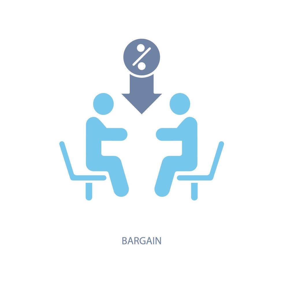 bargain concept line icon. Simple element illustration. bargain concept outline symbol design. vector