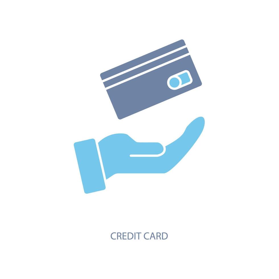 credit card concept line icon. Simple element illustration. credit card concept outline symbol design. vector