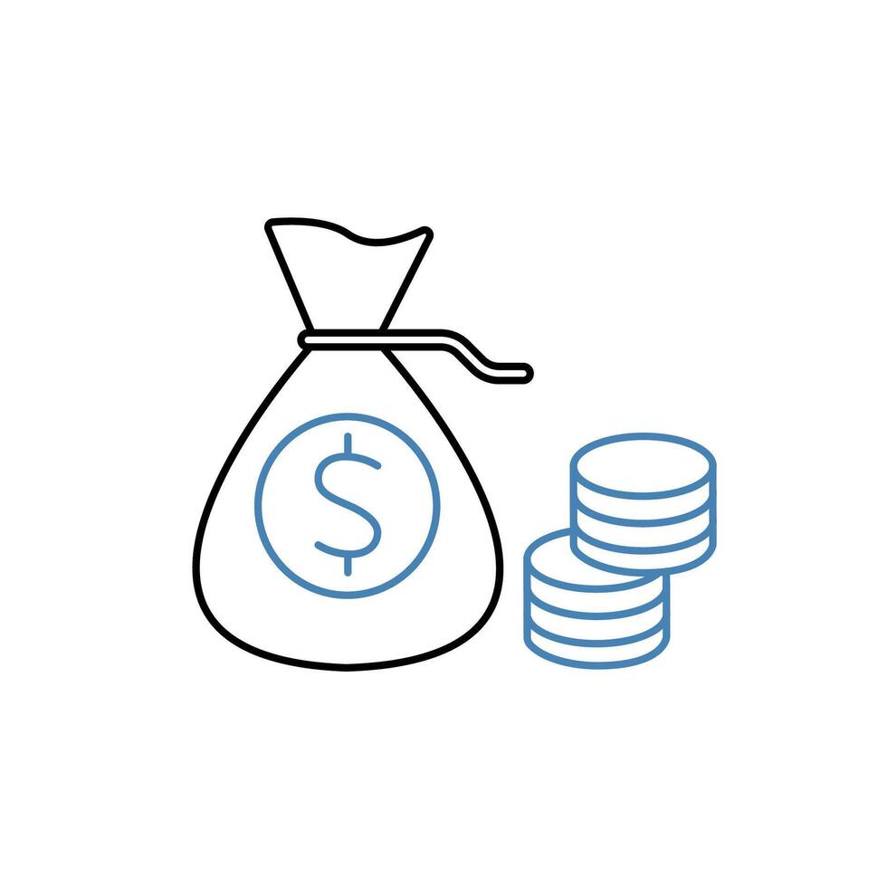 money concept line icon. Simple element illustration. money concept outline symbol design. vector