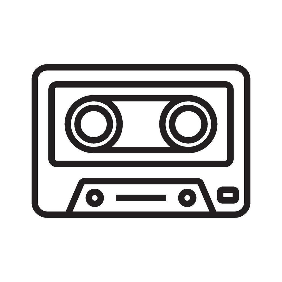 tape cassette icon symbol vector