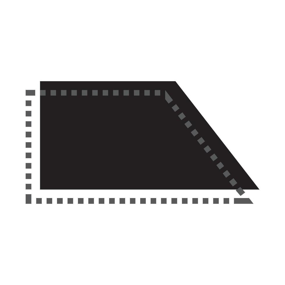 trapezoid icon symbol vector