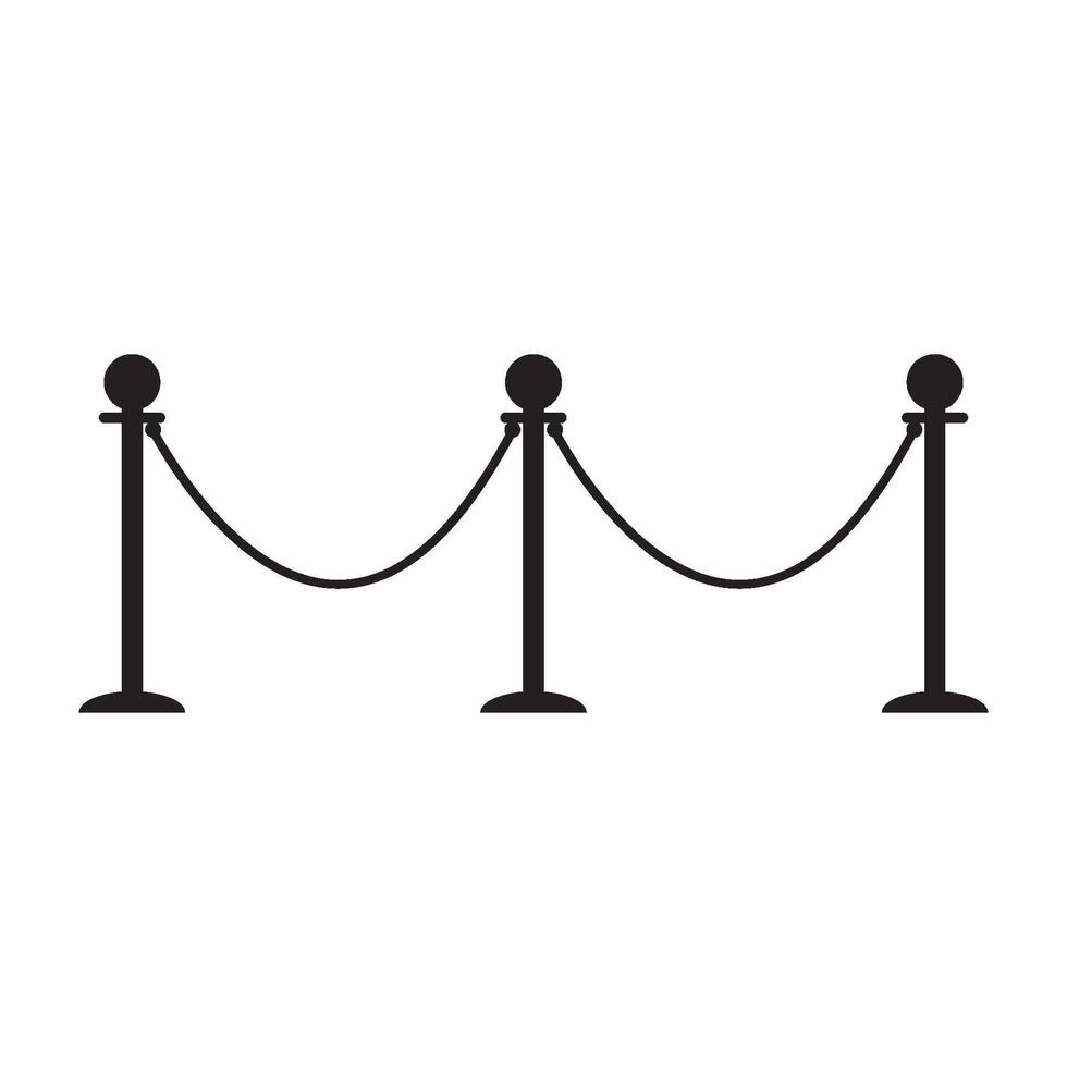 rope barrier icon symbol vector