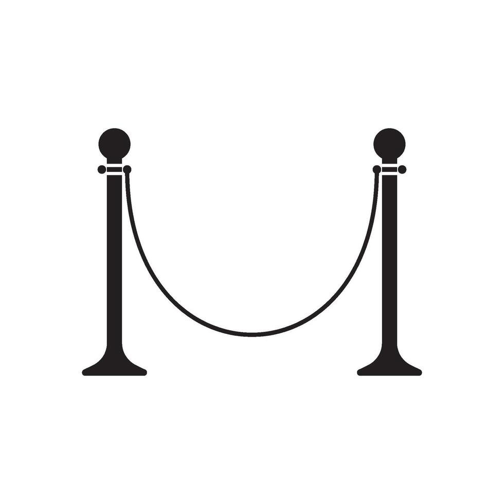 rope barrier icon symbol vector