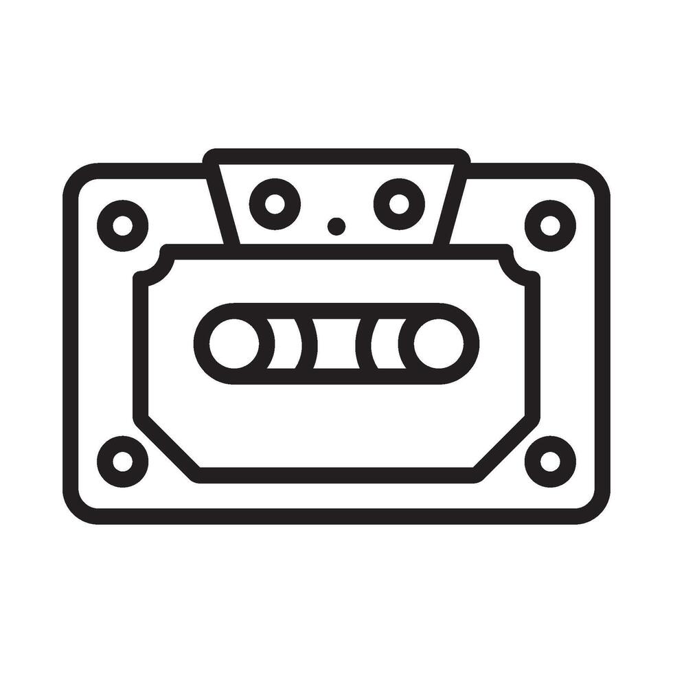 tape cassette icon symbol vector