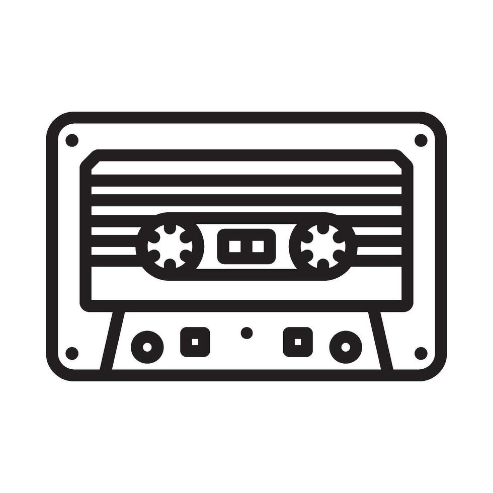 tape cassette icon symbol vector