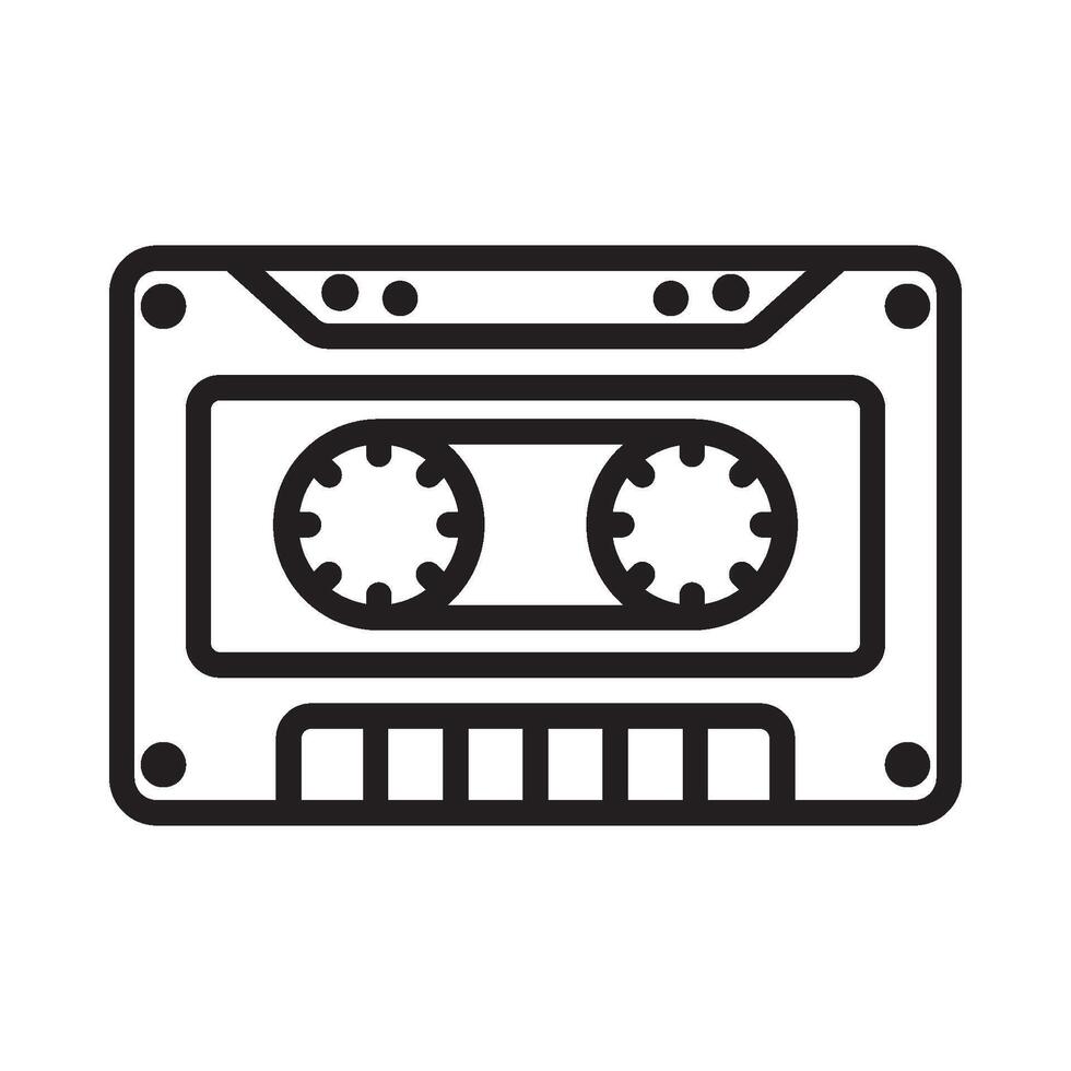 tape cassette icon symbol vector