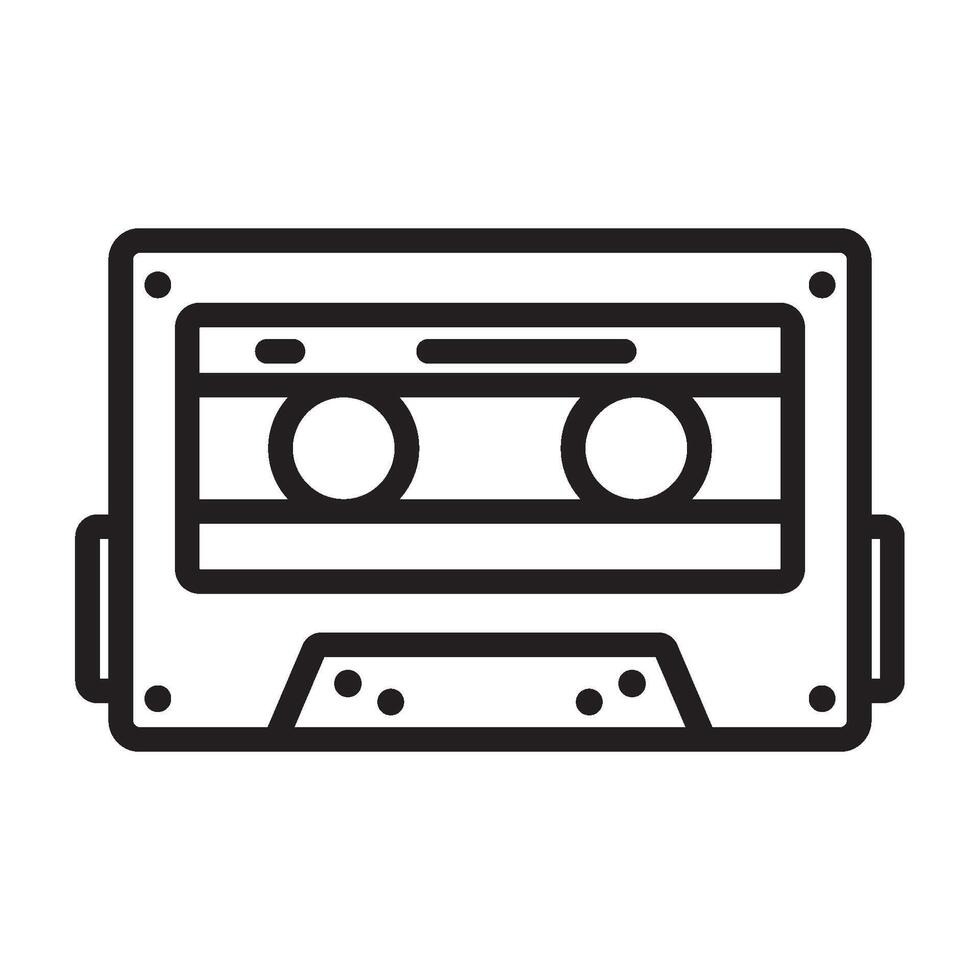 tape cassette icon symbol vector