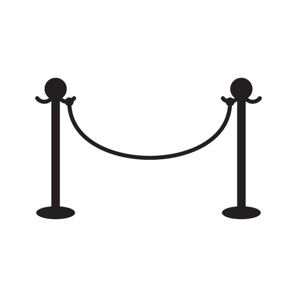 rope barrier icon symbol vector