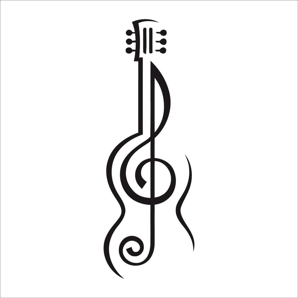 musical guitar illustration vector