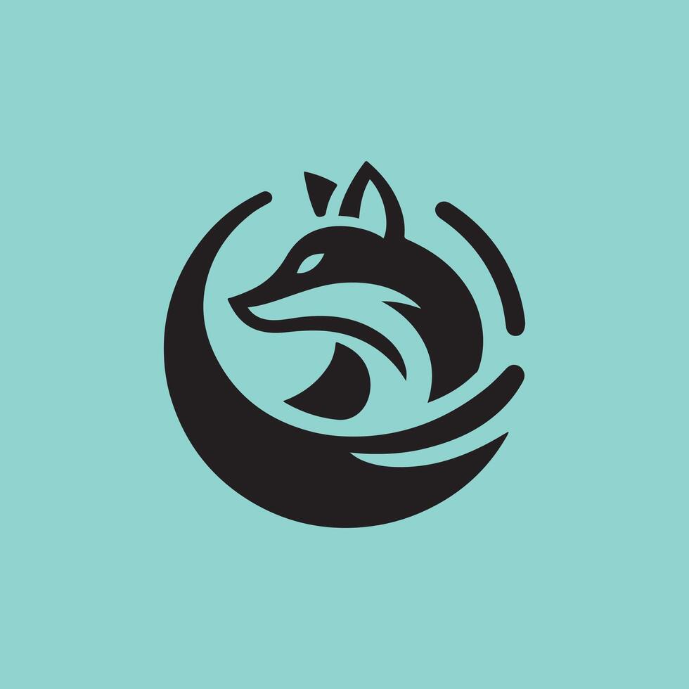 simple fox logo icon illustration, set of simple minimalist silhoutte fox logo vector