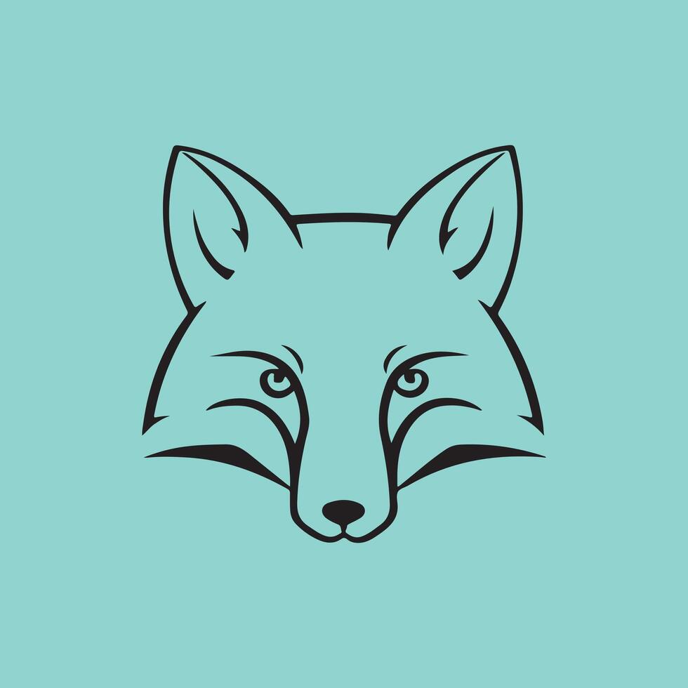simple fox logo icon illustration, set of simple minimalist silhoutte fox logo vector