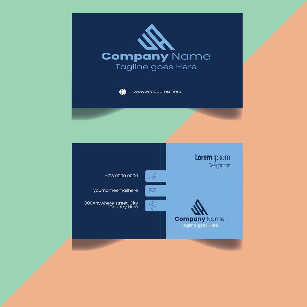 Professional and Minimalist Business Card Design vector