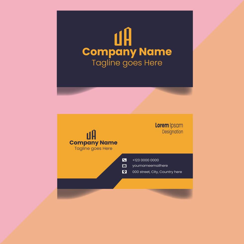 Professional and Minimalist Business Card Design vector