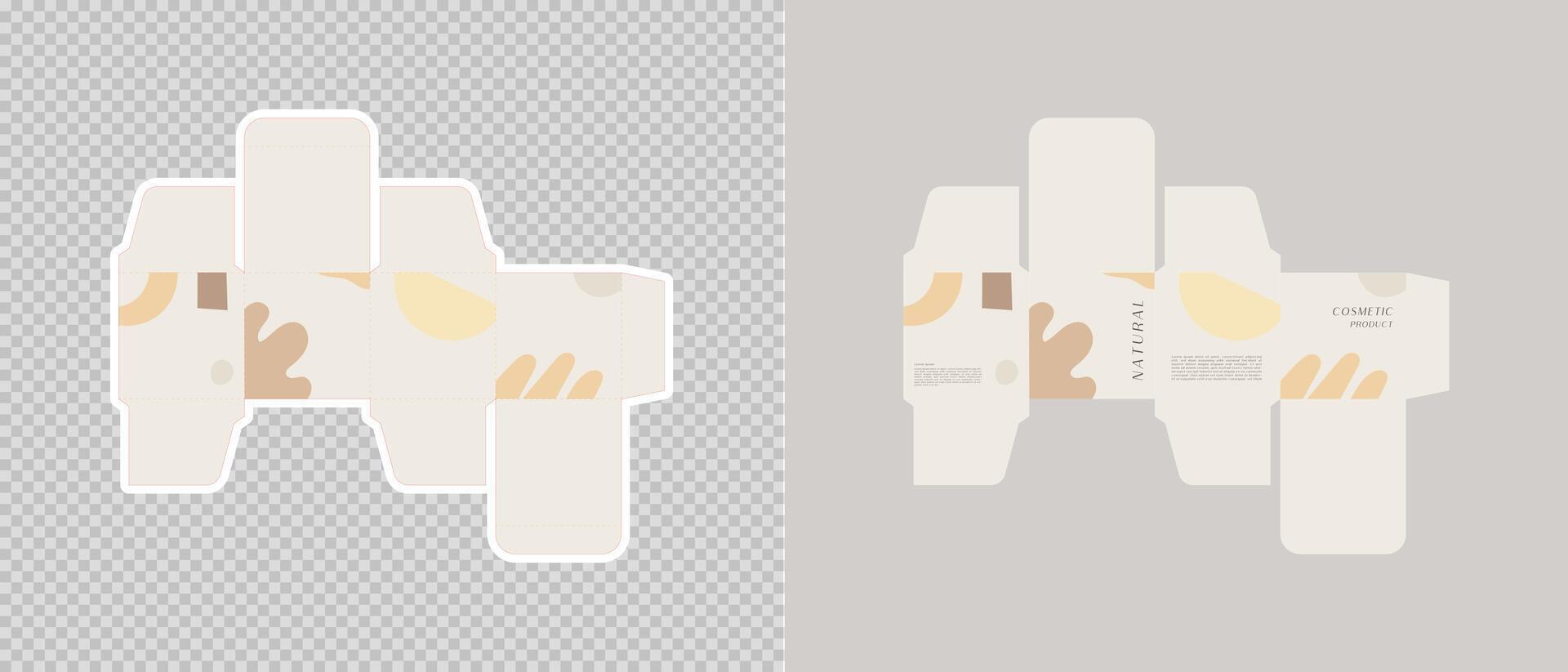 Cardboard box template. Cosmetic package box design. illustration. vector