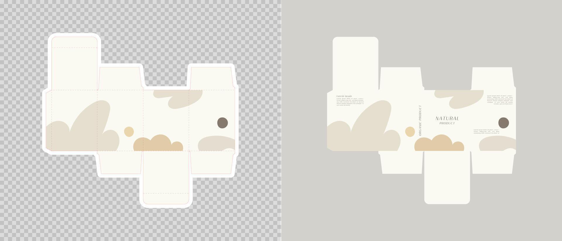 Cardboard box template. Cosmetic package box design. illustration. vector